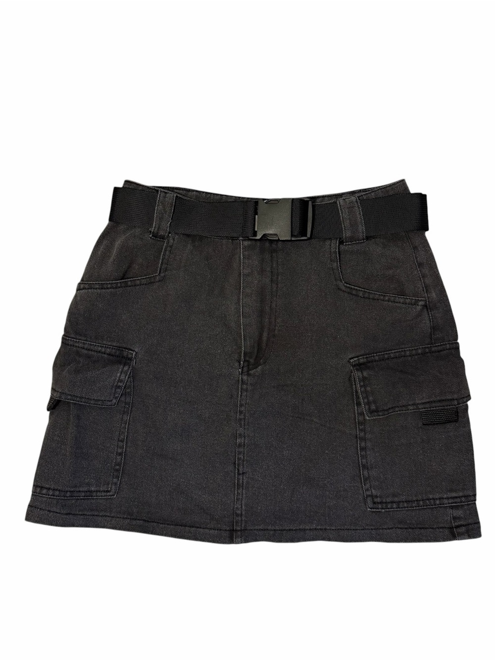 Princess Polly Black Cargo Denim Mini Skirt - Picture 3 of 3